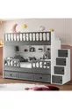 Rolluik Bunkbed met Zuigfunctie, Stalen Ondersteuning, Membrane Bekleding 100% MDF