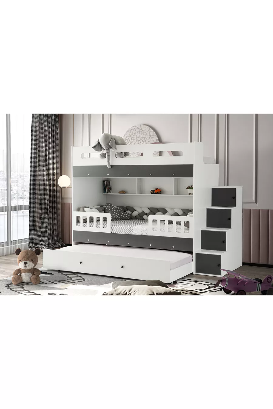 Berlin Loft Bed / 2 Pieces Including Bamboo Spring Mattress