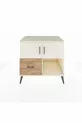 Commode Kronos à 2 étagères, 1 tiroir, 2 portes, Pierre de lune/Pierre de lune/Pin