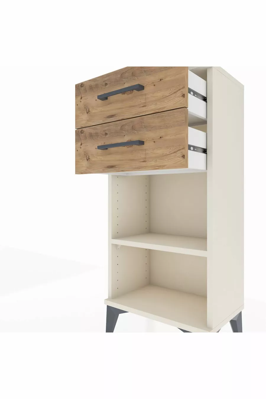Argeş Commode met één plank en 2 lades, Agaat-dennen