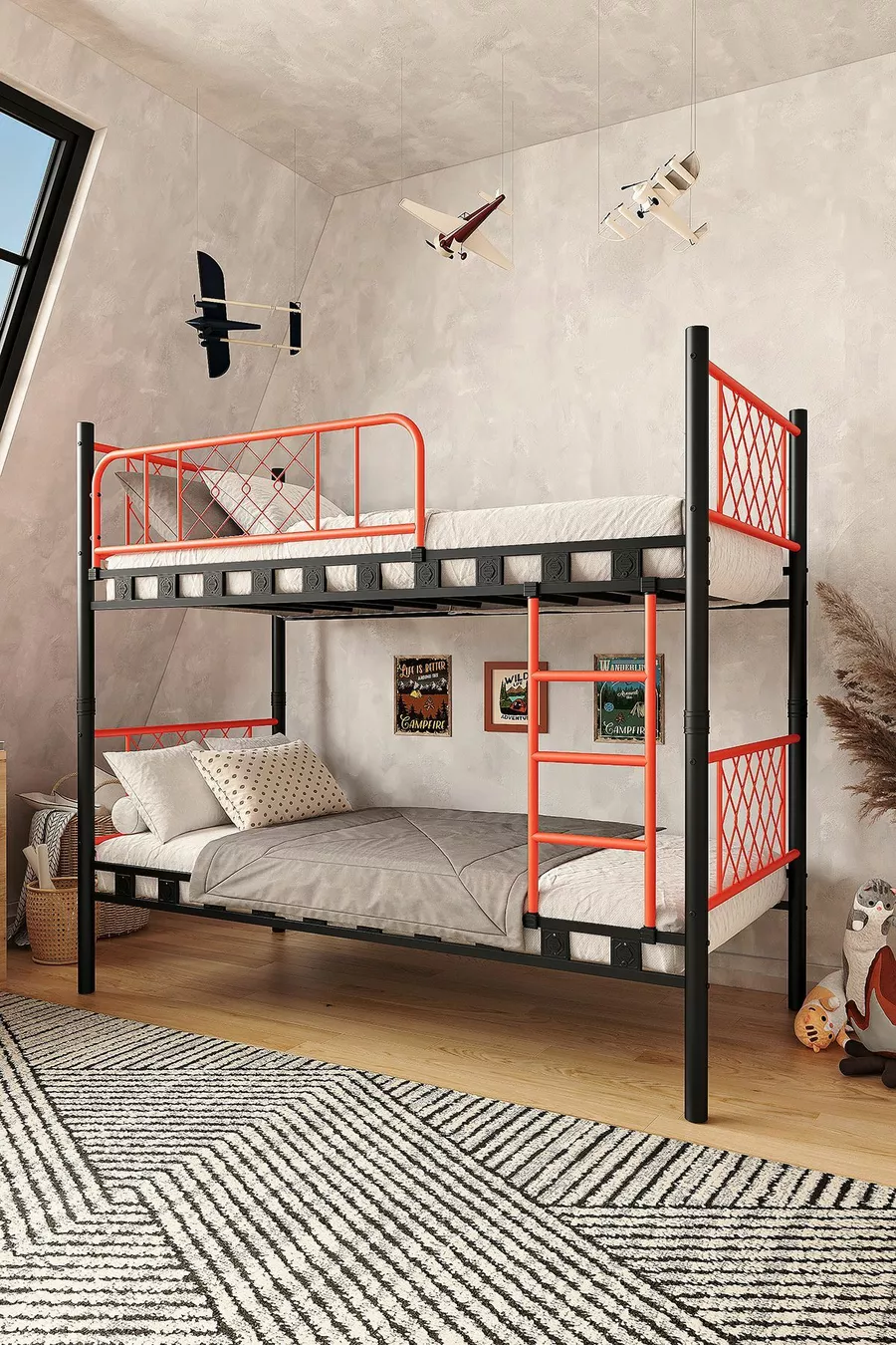 Chambre d'enfant Metis Lit superposé et cadre de lit en métal