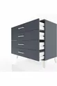 Commode Hyperion 4 tiroirs Anthracite-Anthracite