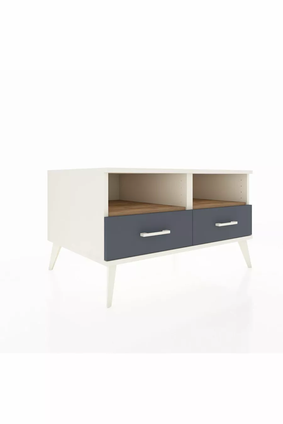 Kronos Dresser with 2 Shelves and 2 Drawers Moonstone-Pine/Anthracite