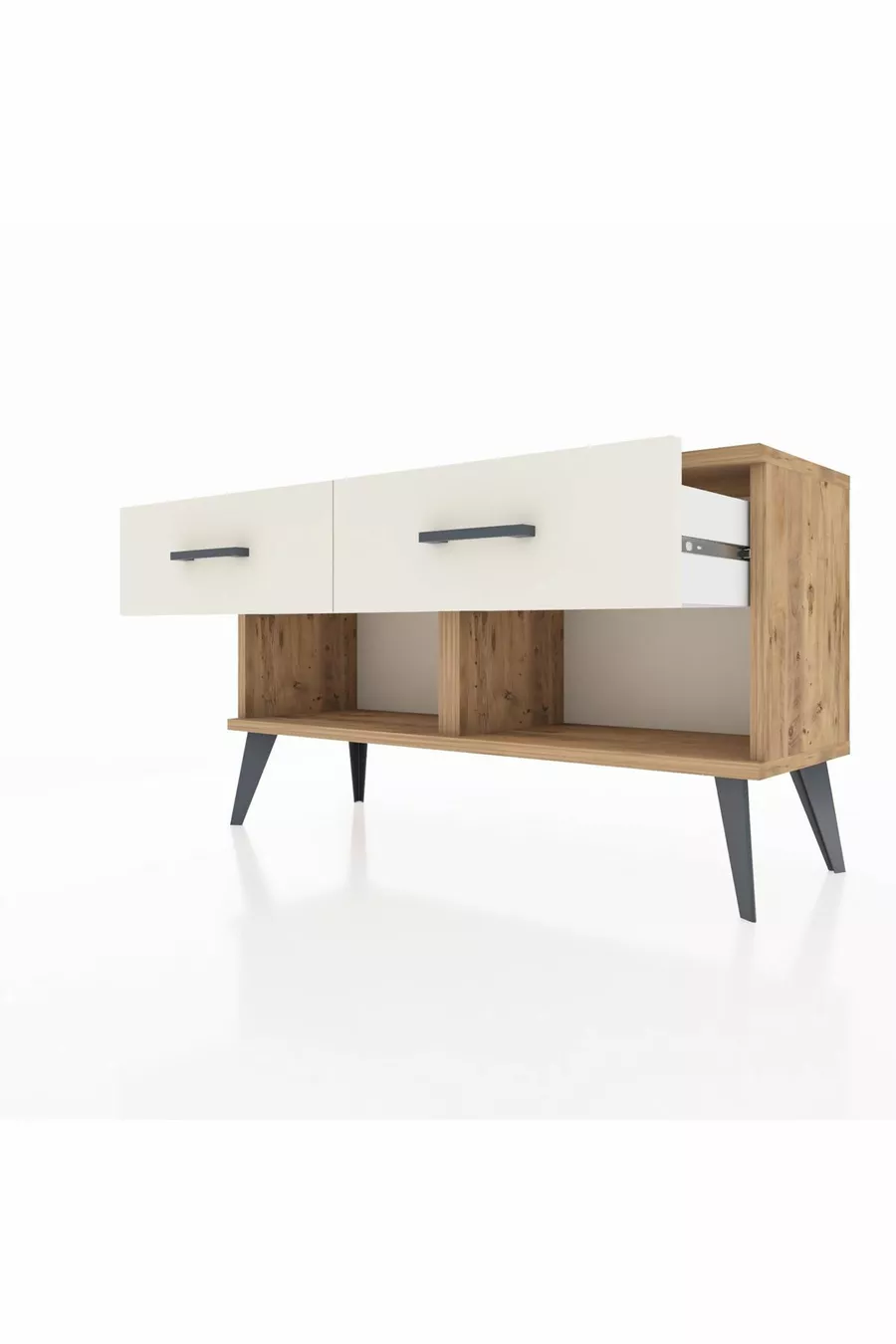 Arges Dresser 2 Drawers Pine-Pine/Onyx