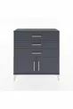 Commode Arges à une étagère, 3 tiroirs et 2 portes, Anthracite-Anthracite