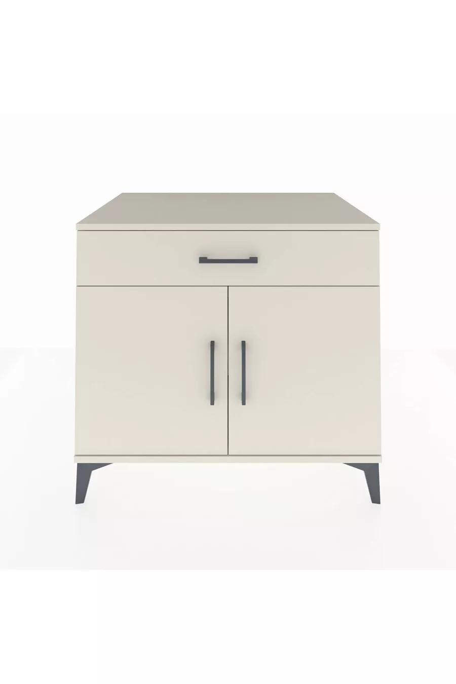 Kronos Commode avec une étagère, un tiroir et deux portes Pierre de lune-Pierres de lune