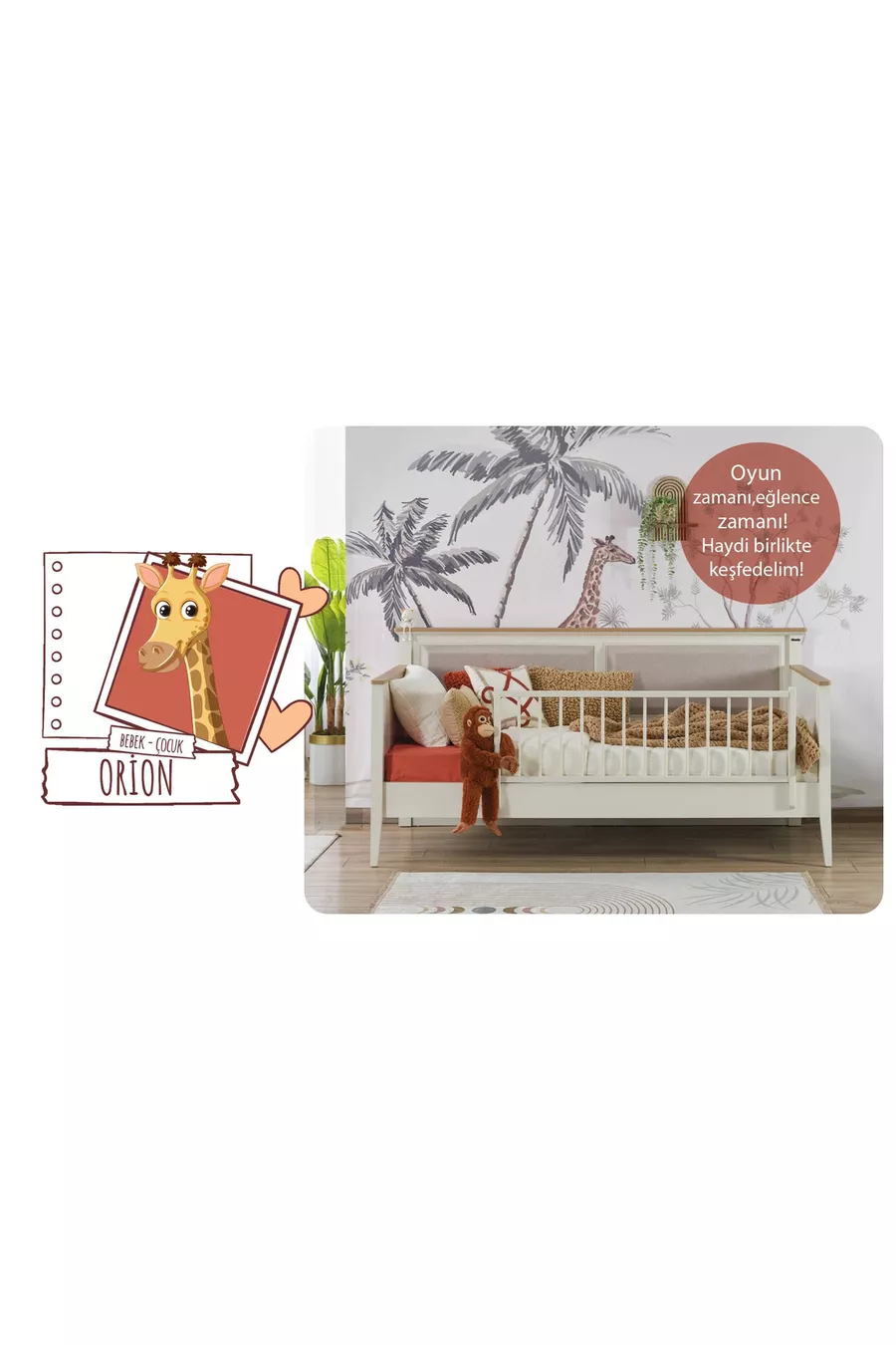 Orion Kinderzimmer (3-türiger Schrank + * Montessori + Kommode)