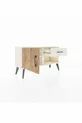 Arges Schrank mit einer Ablage, einer Schublade und einer Tür, Achat-Kiefer/Achat