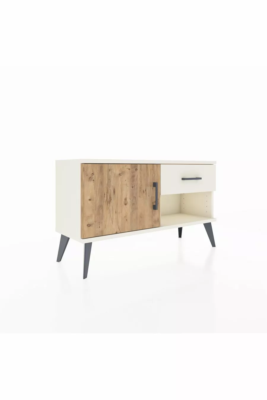 Arges Schrank mit einer Ablage, einer Schublade und einer Tür, Achat-Kiefer/Achat