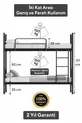 Tekno Bunk Bed Compatible Black Detachable Metal Bunk Bed Frame