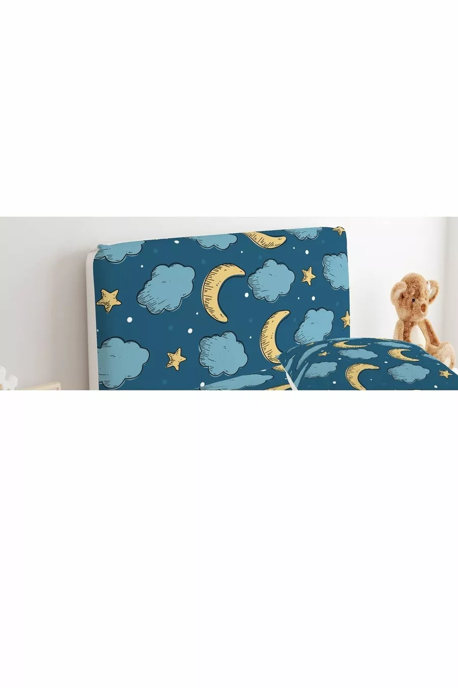 Bettkopfbezug Mond Wolke Stern