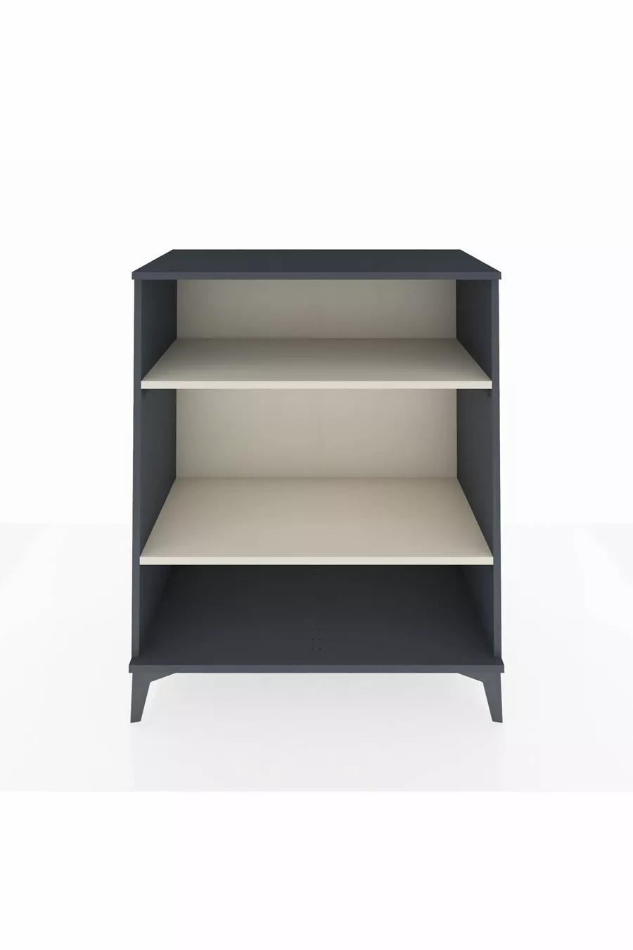 Commode Hyperion 2 étagères Anthracite-Pierre de lune
