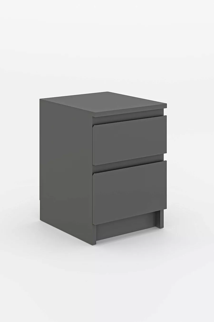 Derinkuyu 2-Drawer Nightstand for Bedroom, Baby Room, Youth Room, Anthracite