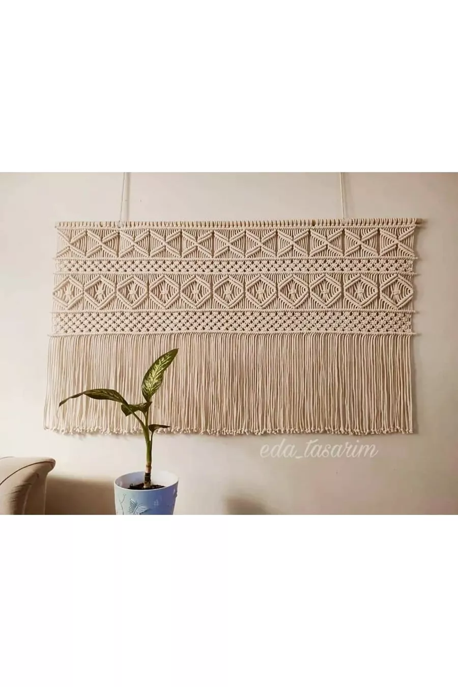 Macrame Bed Headboard Wall Decor Wall Hanging cm
