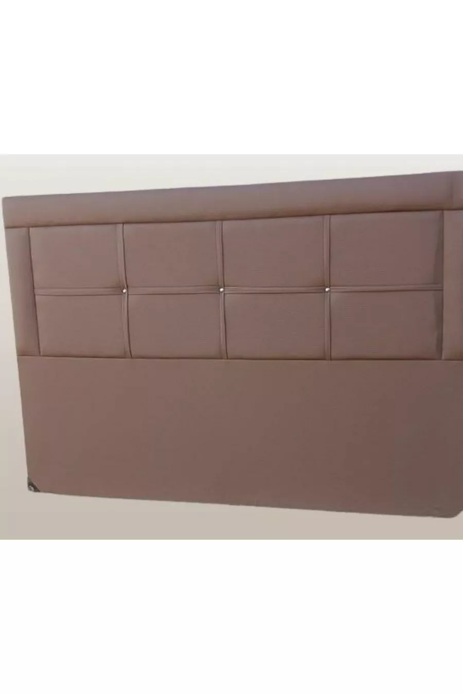 Titel DK Doppelbett Braun Geflochtene Optik Kunstleder Stoff Handgefertigt