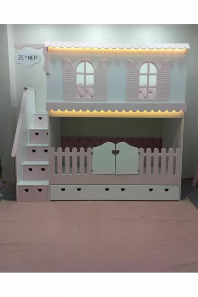 Alaçatı bunk bed with a junior bed