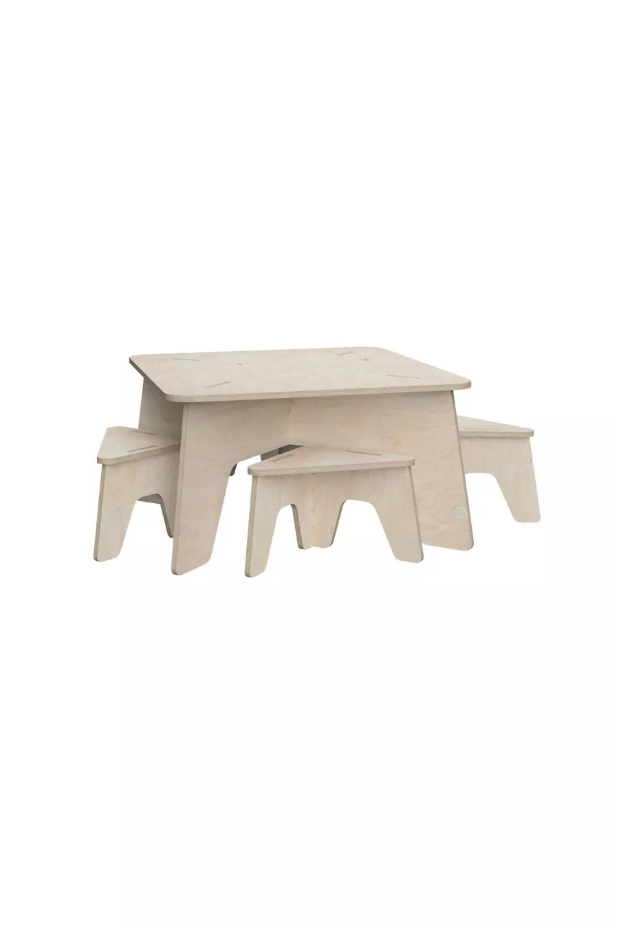 - Square Kids Table Set Organic, Paintable, Portable, Special Design