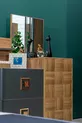 Ensemble de chambre rétro pour jeunes et enfants Noyer / bleu marine foncé
