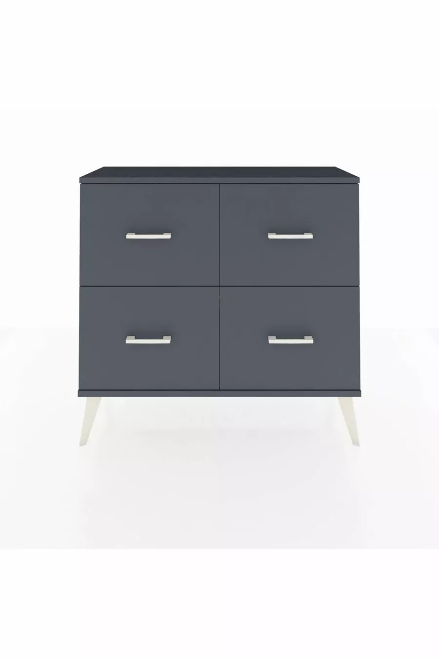 Commode Arges 4 tiroirs Pin-Anthracite