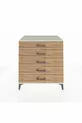 Commode Kronos 5 tiroirs Pierre de lune-Pin