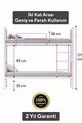 Trend Bunk Bed Compatible with Mattress Light Pink Detachable Metal Bunk Bed Frame