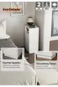 Table de chevet Alve étroite – 2 tiroirs, table d'appoint latérale avec compartiment ouvert amovible, pour chambre à coucher et salon M