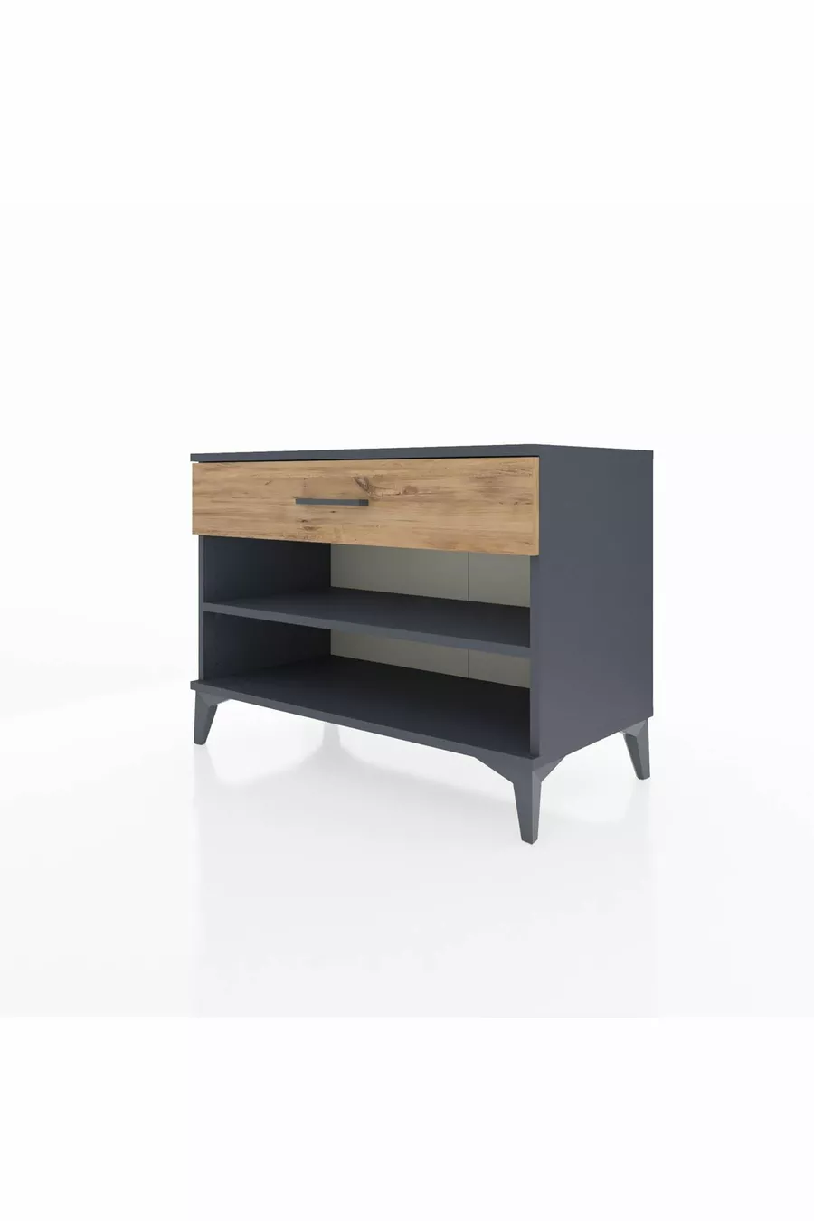 Hyperion Dresser Single Shelf Single Drawer Anthracite-Pine