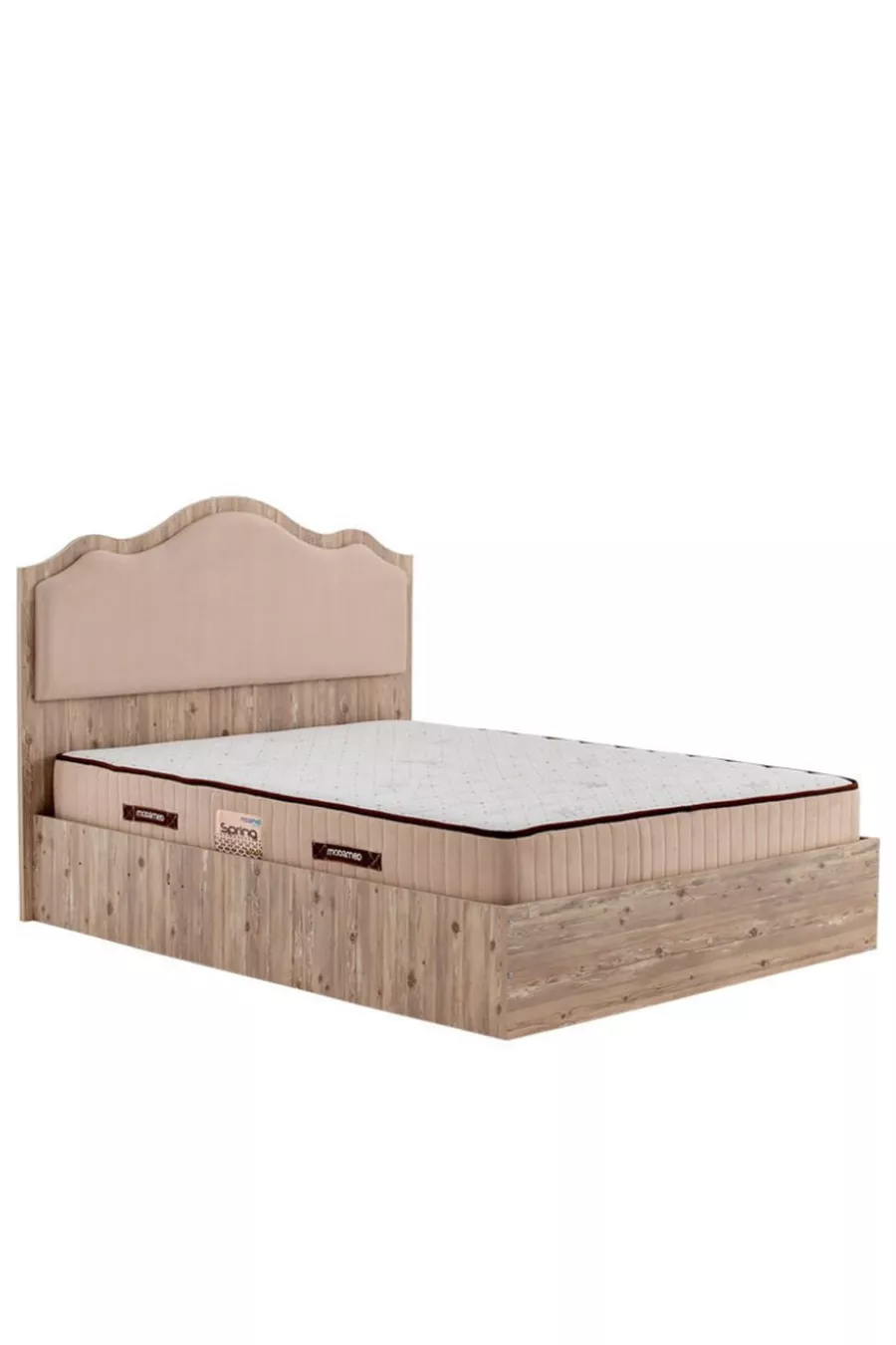 Ensemble de Lit Double Grand - Lit / Sommier / Tête de lit - 
