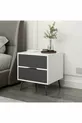 Elina Table de chevet à 2 tiroirs - Blanc/Anthracite