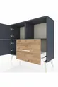 Commode Arges avec 2 étagères, 1 tiroir, 2 portes Anthracite-Anthracite/Sapin