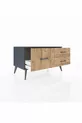 Commode Hyperion 3 tiroirs Anthracite-Anthracite/Sapin