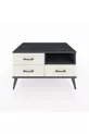Commode Kronos à une étagère et 3 tiroirs Anthracite-Anthracite/Pierre de Lune