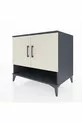 Commode Kronos 2 étagères 2 portes Anthracite-Pierre de lune