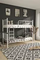 Letto a castello e letto singolo in metallo per bambini Metis