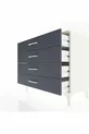 Commode Hyperion 4 tiroirs Pierre de lune-Anthracite