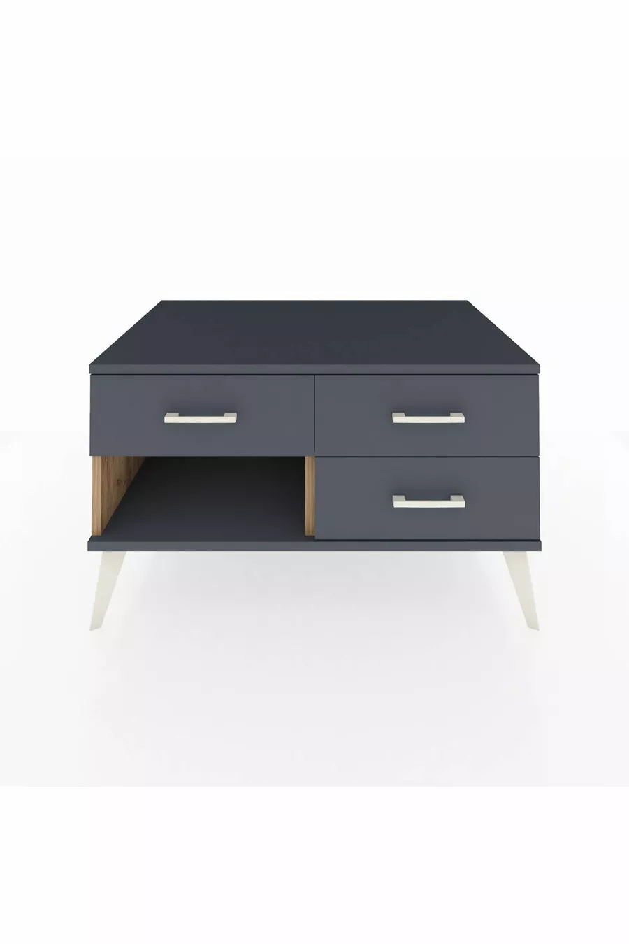 Kronos Kommode 3 Schubladen Kiefer-Anthrazit