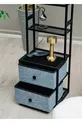Stoffen lade 5-laags metalen kast decoratieve nachtkastje multifunctionele commode