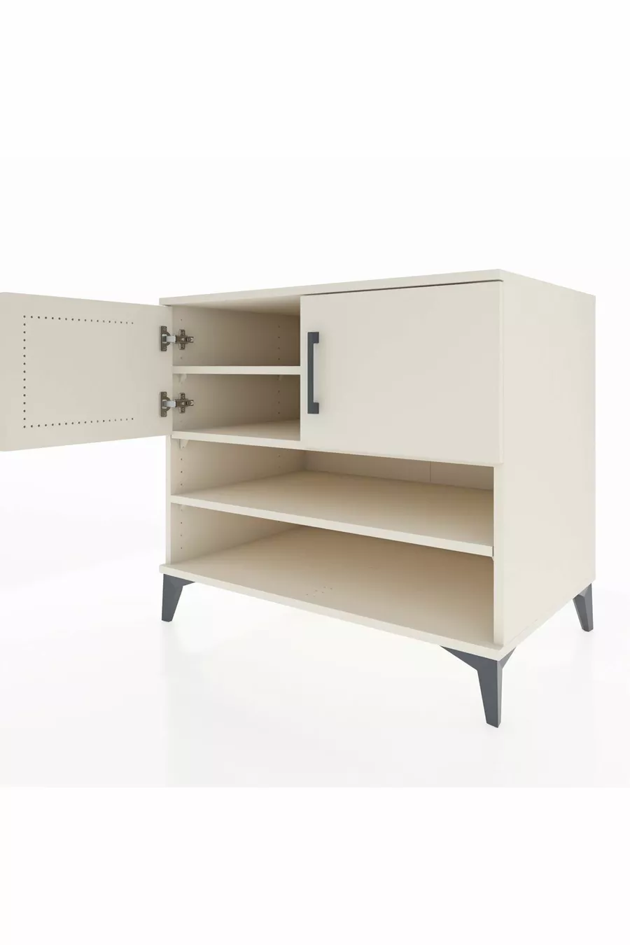 Commode Kronos 3 étagères 2 portes Pierre de lune-Pierres de lune