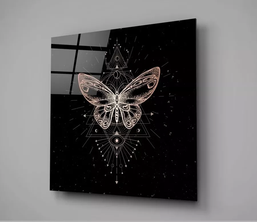 Peinture sur verre Papillon de Da Vinci
