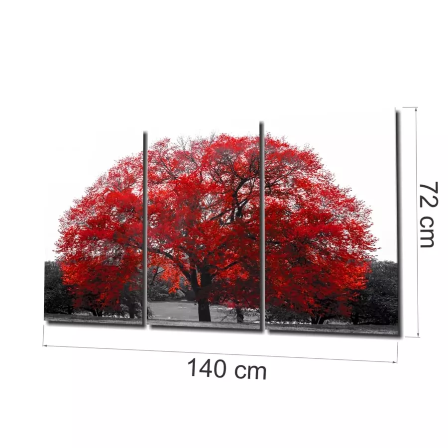 Peinture sur Verre Méga Arbre Rouge