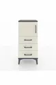 Arges Commode Single Shelf with 3 Drawers and 1 Door Anthracite-Crystal Grey