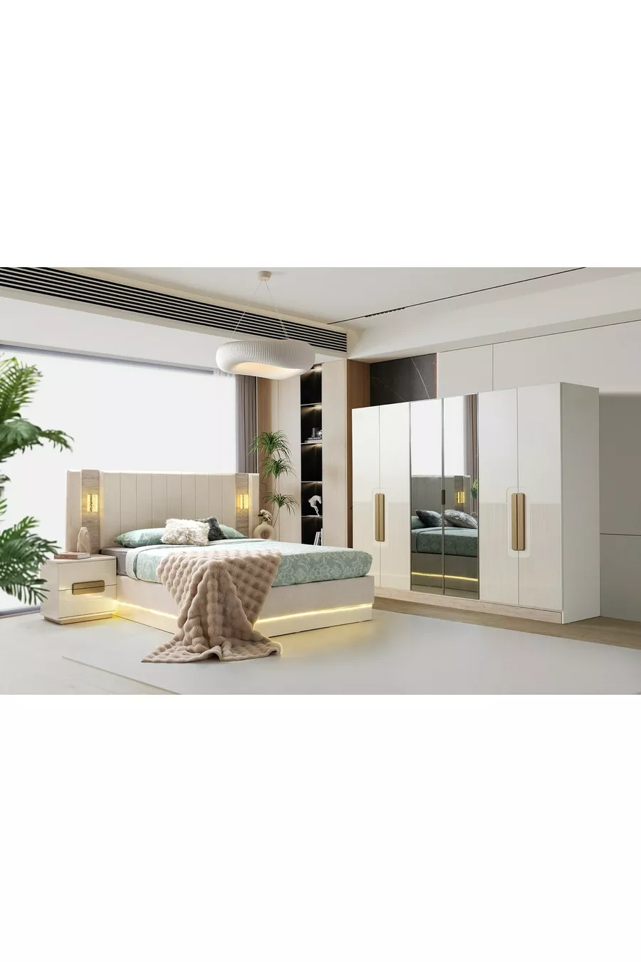 Camera da letto con struttura in MDF ZEN