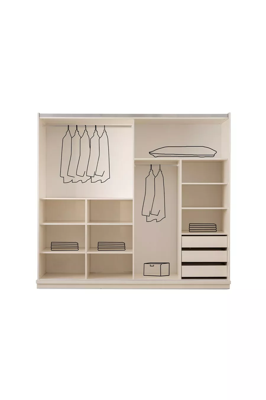 Ensemble de chambre à coucher Bakou en MDF