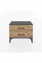 Chevet Arges 2 tiroirs Anthracite-Pin