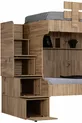 Lits superposés, Lit superposé Viva 2 places avec armoire 3 portes + 2 matelas confort