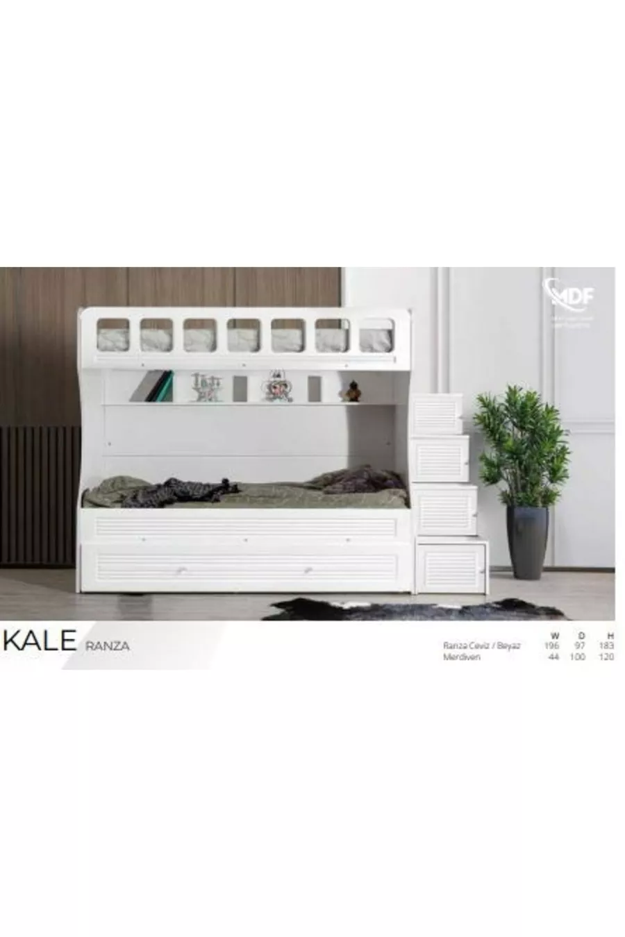 КАLE MDF СТЪЛБОВИДНО ТРОЙНО ЛЕГЛО