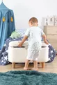 Pouf pour enfant Yomme avec rangement - blanc Teddy