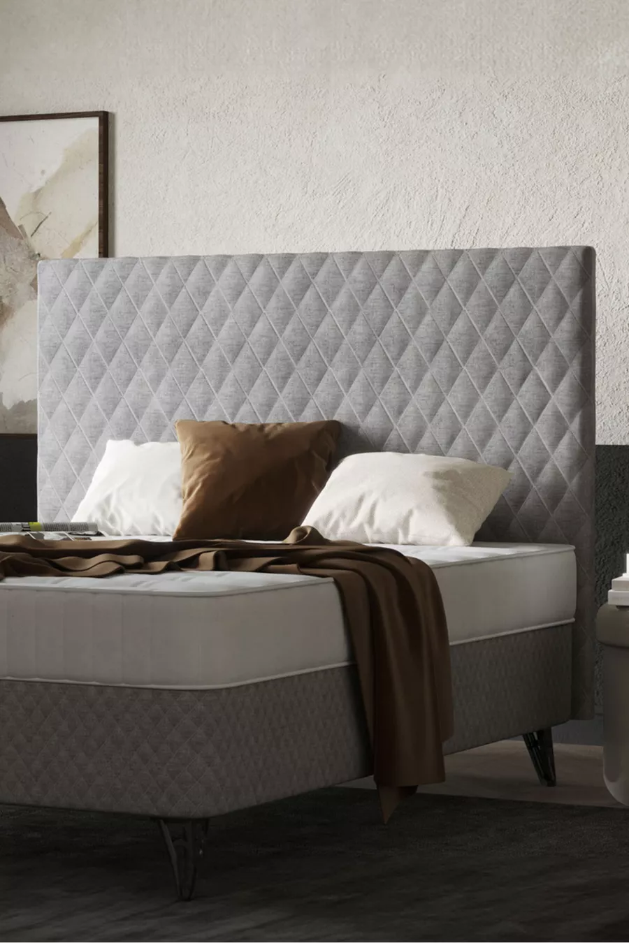 Ensemble de lit double Pro / Matelas orthopédique - Sommier - Tête de lit / Ensemble de lit 3 pièces