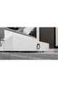 Lit double Arya compatible avec matelas, en MDF blanc avec tiroirs Maçy-1
