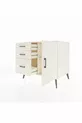 Kronos Dresser with Single Shelf, 3 Drawers, Single Door Moonstone-Moonstone